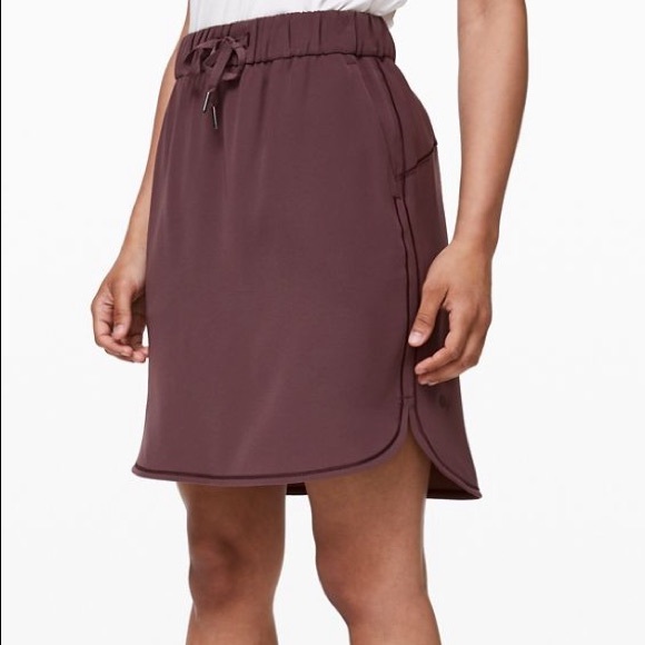 • cherry burgundy lululemon on the fly skirt • - Picture 7 of 8